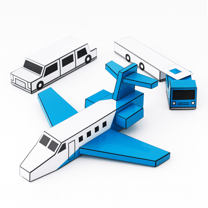 Private Jet Papercraft Set | Kids Craft Activity (Printable PDF)