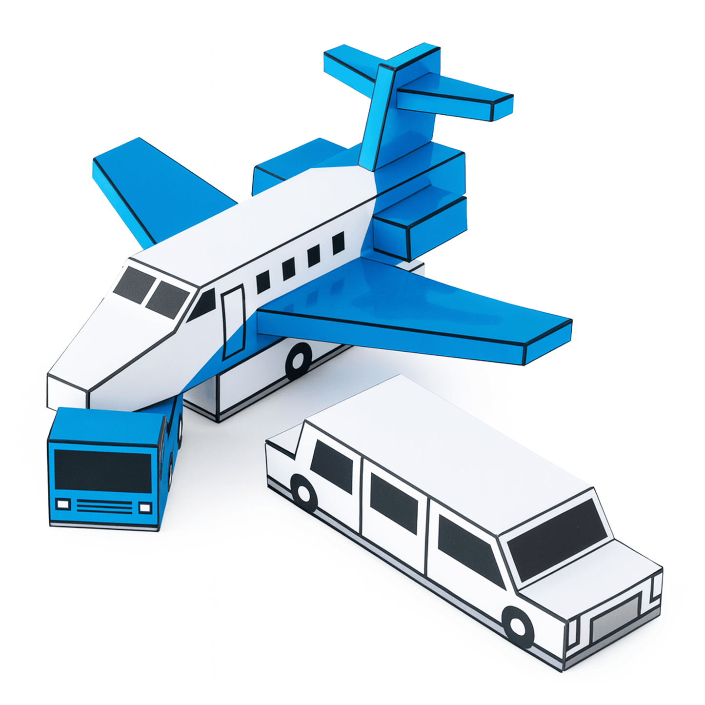 Private Jet Papercraft Set | Kids Craft Activity (Printable PDF)