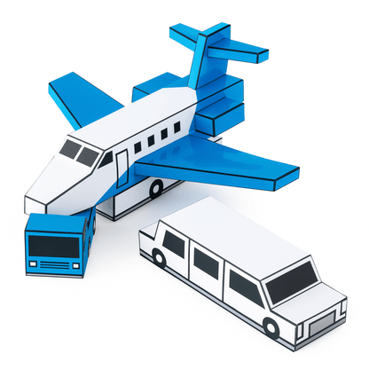 Private Jet Papercraft Set | Kids Craft Activity (Printable PDF)