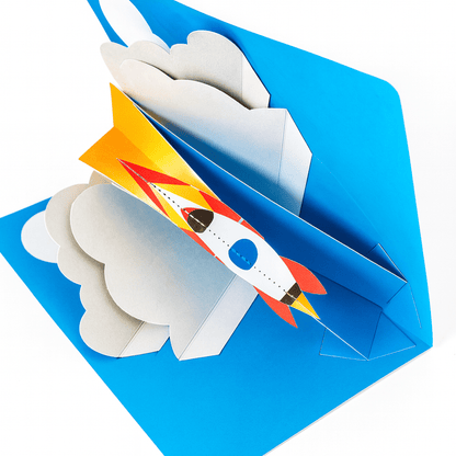 Rocket Pop-Up Birthday Card Printable, Space Craft (PDF Template)