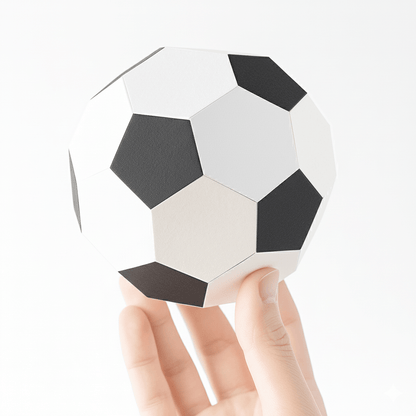 DIY Soccer Ball Papercraft, Printable STEM Activity (PDF Template)