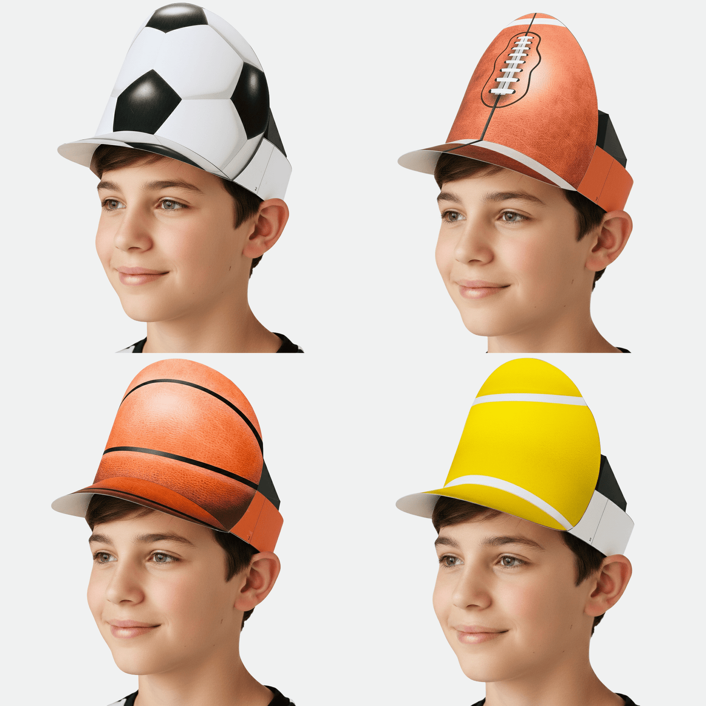 Sports Ball Visors | Printable Game Day Fan Gear (PDF)