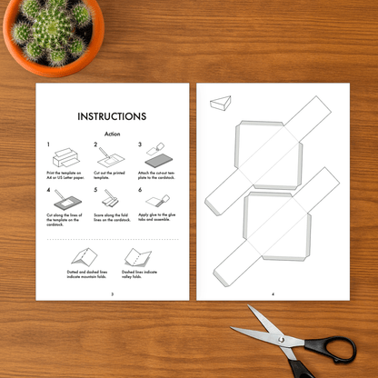 3D Tangram Paper Craft | Printable Geometric Puzzle (PDF)