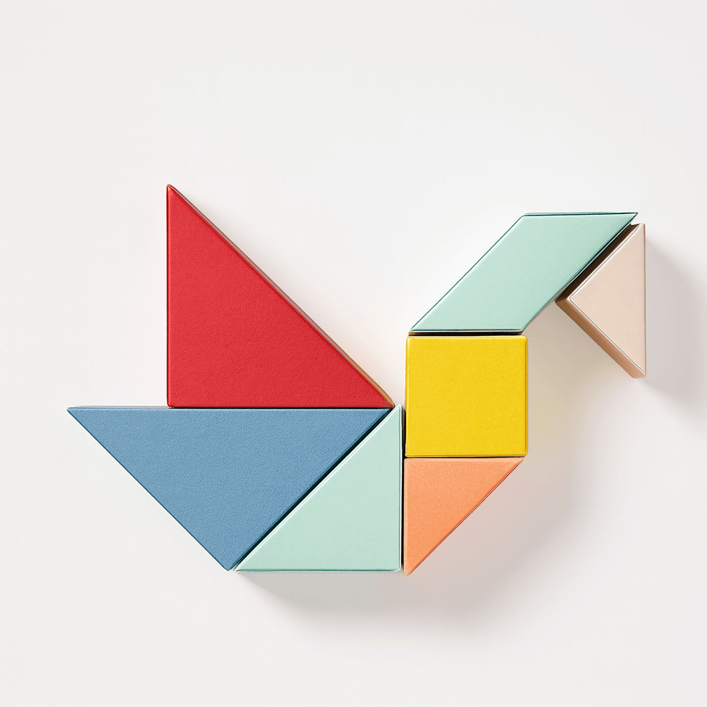 3D Tangram Paper Craft | Printable Geometric Puzzle (PDF)