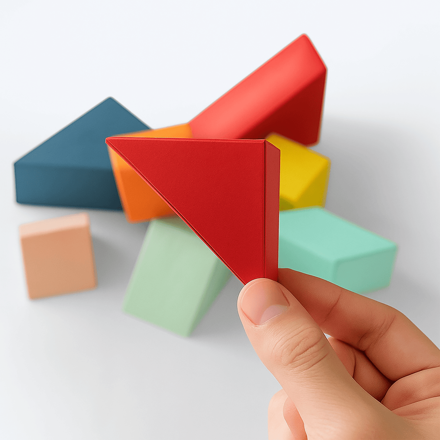 3D Tangram Paper Craft | Printable Geometric Puzzle (PDF)