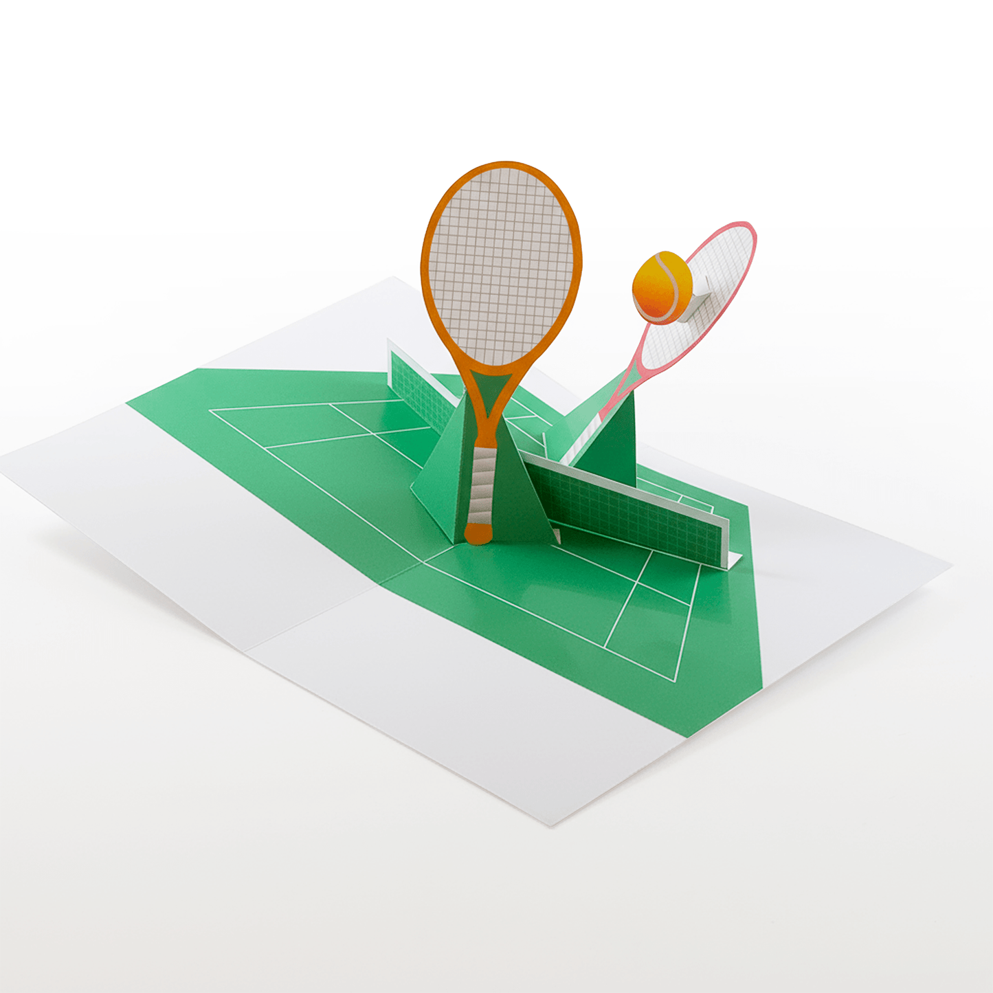 3D Tennis Pop-Up Card, DIY Coach Gift (PDF Template)