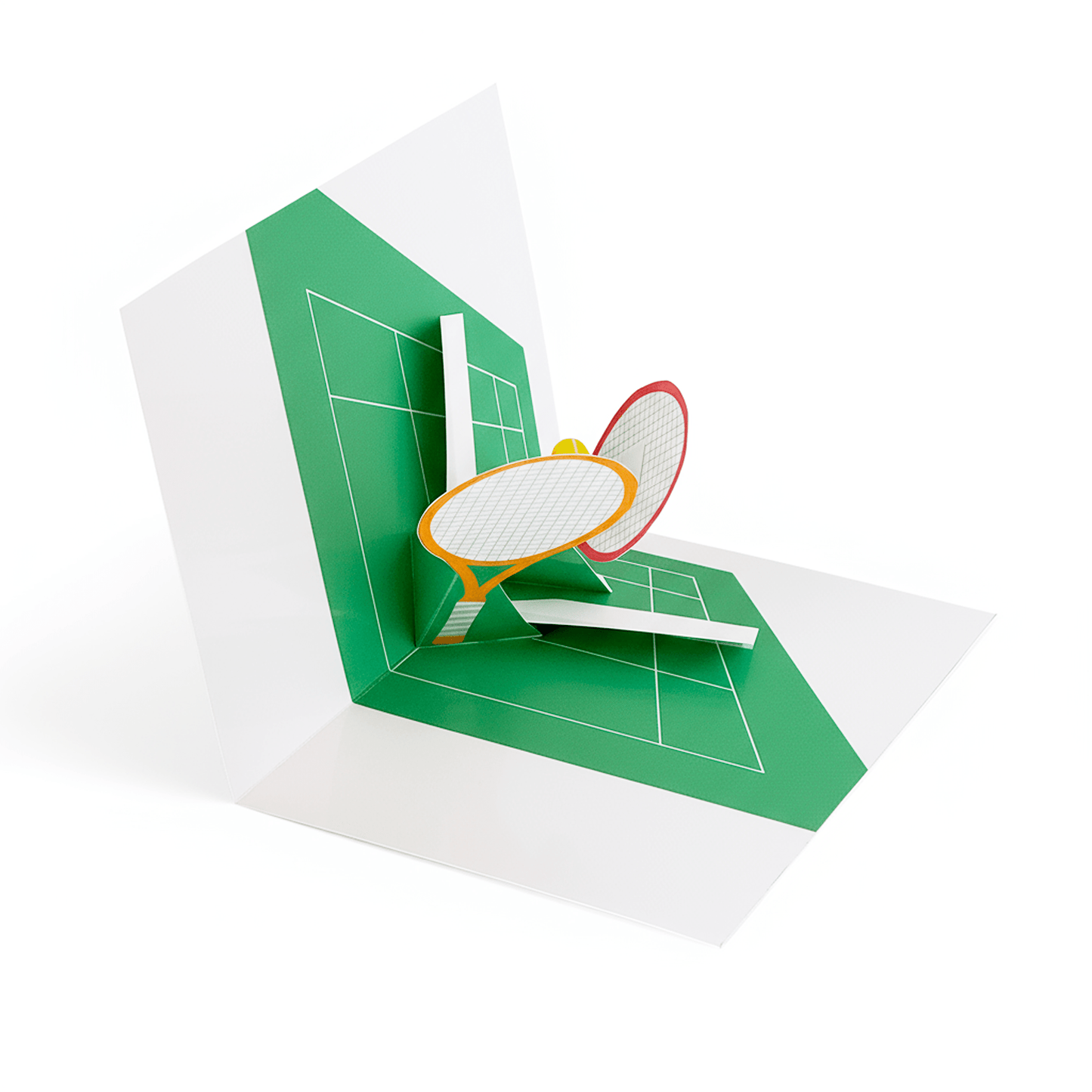 3D Tennis Pop-Up Card, DIY Coach Gift (PDF Template)