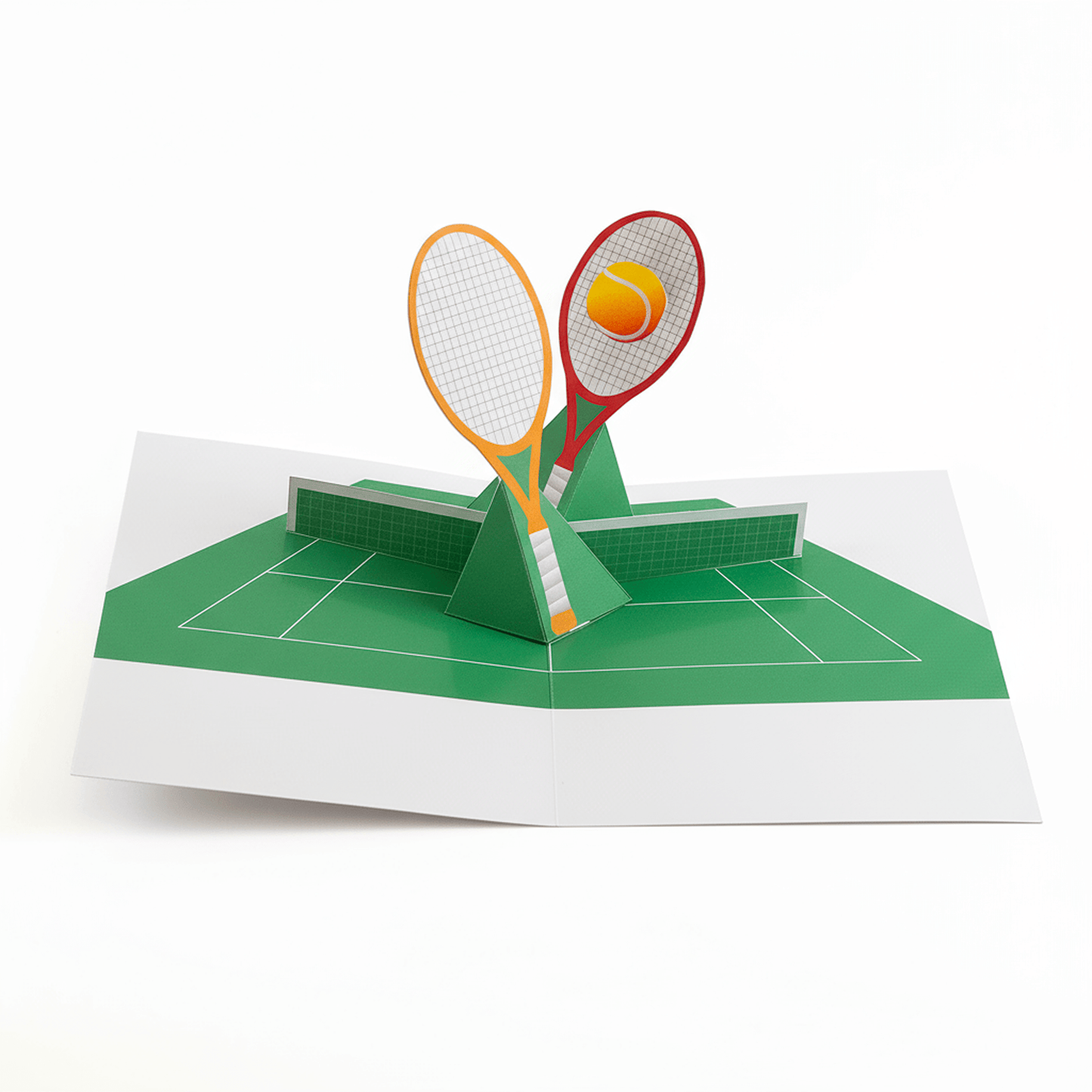 3D Tennis Pop-Up Card, DIY Coach Gift (PDF Template)
