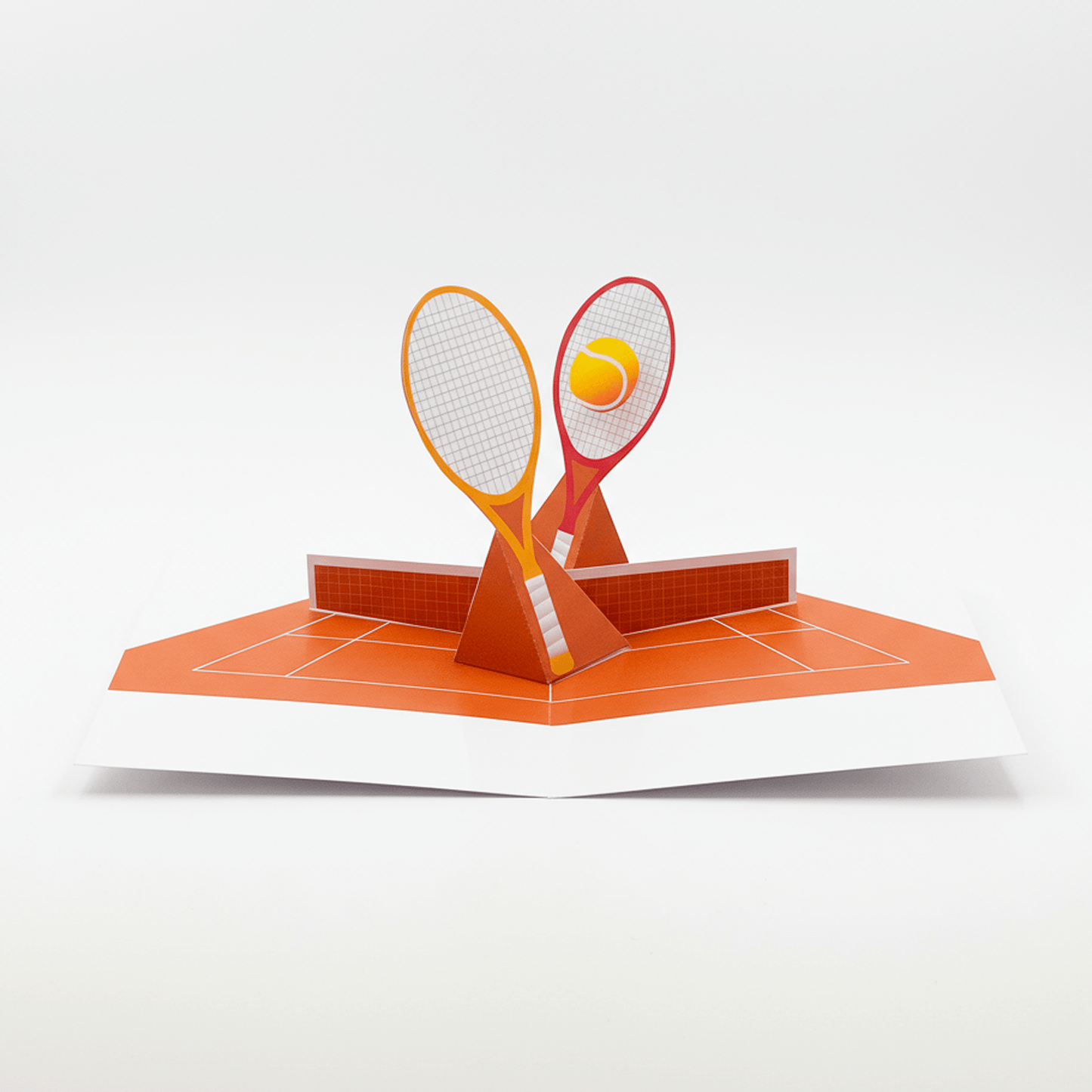 3D Tennis Pop-Up Card, DIY Coach Gift (PDF Template)