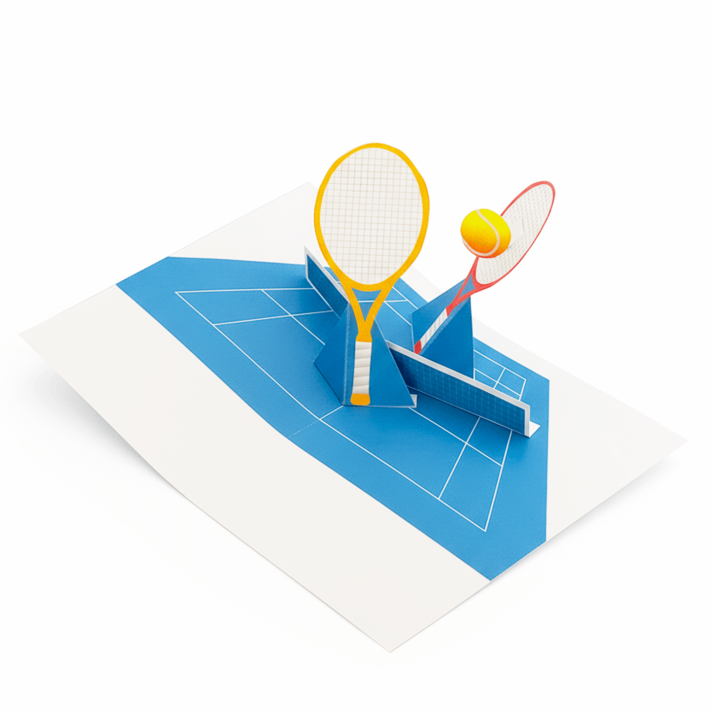 3D Tennis Pop-Up Card, DIY Coach Gift (PDF Template)