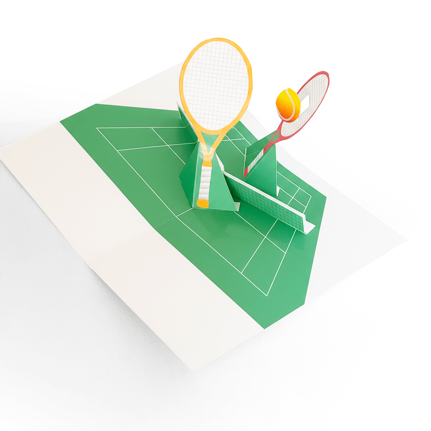 3D Tennis Pop-Up Card, DIY Coach Gift (PDF Template)