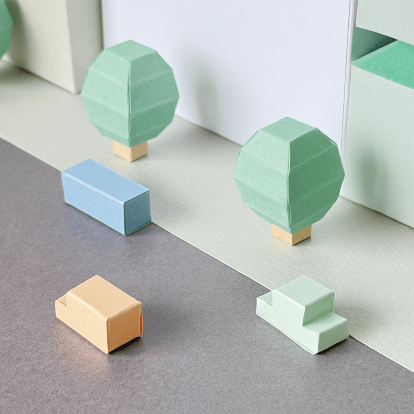 Tiny Downtown Papercraft • Build a City Diorama (Printable PDF)