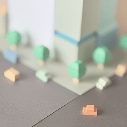 Tiny Downtown Papercraft • Build a City Diorama (Printable PDF)