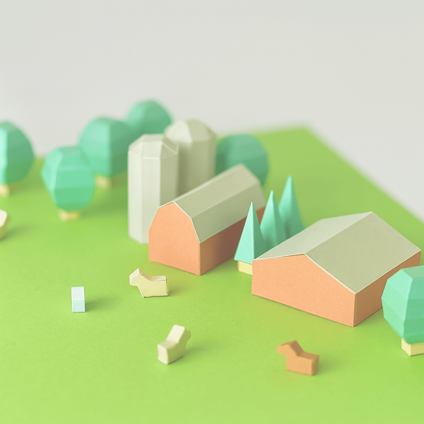 Printable Paper Farm Set • DIY Diorama Craft (PDF)