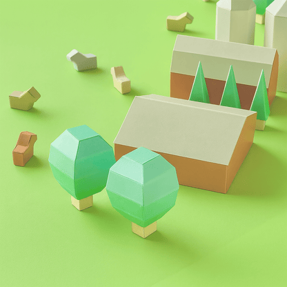 Printable Paper Farm Set • DIY Diorama Craft (PDF)