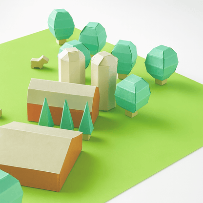 Printable Paper Farm Set • DIY Diorama Craft (PDF)