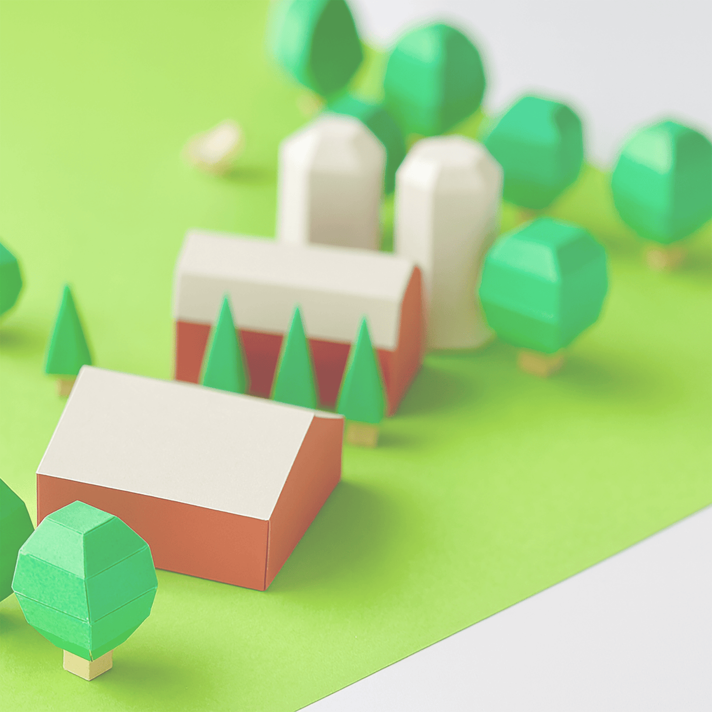 Printable Paper Farm Set • DIY Diorama Craft (PDF)