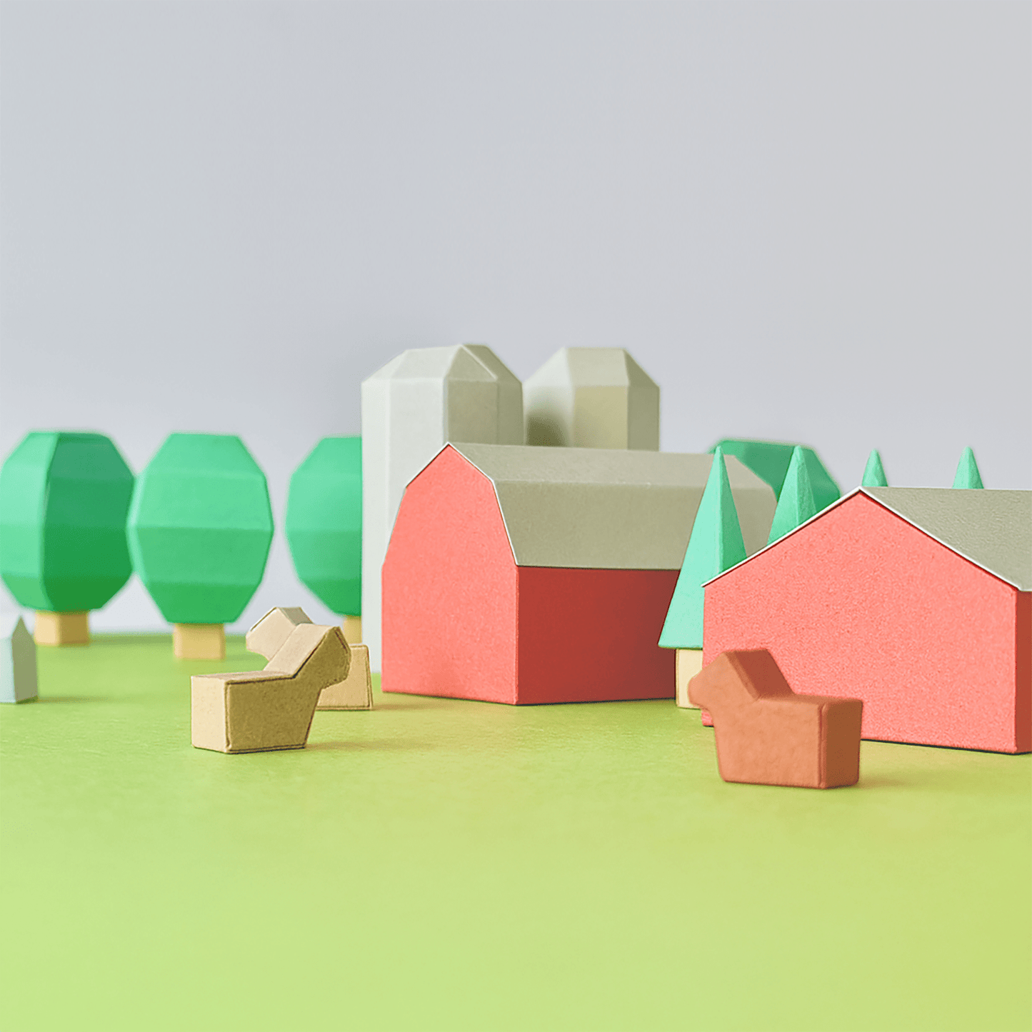 Printable Paper Farm Set • DIY Diorama Craft (PDF)
