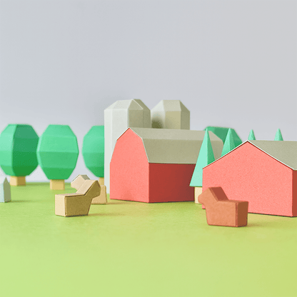 Printable Paper Farm Set • DIY Diorama Craft (PDF)