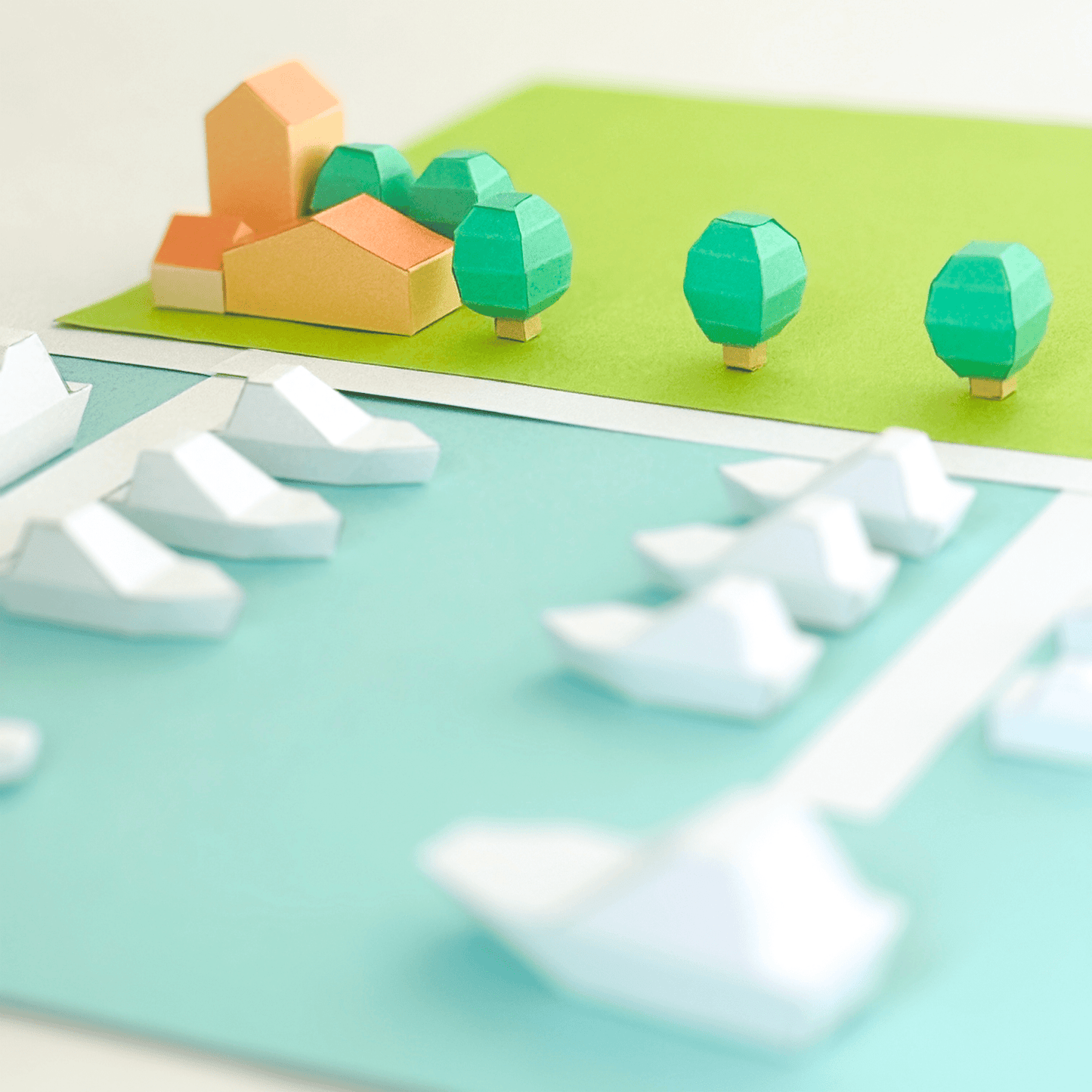 Tiny Marina Papercraft Set • Coastal Diorama DIY (Printable PDF)