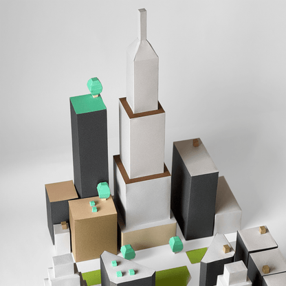 Printable Paper Cityscape • DIY Papercraft Diorama (PDF)