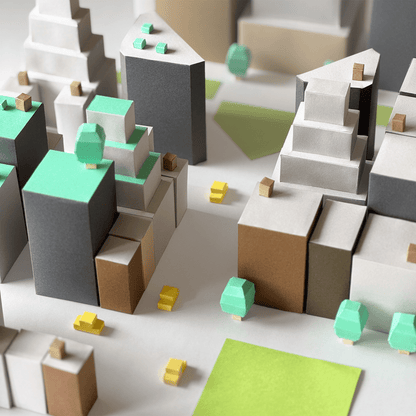Printable Paper Cityscape • DIY Papercraft Diorama (PDF)