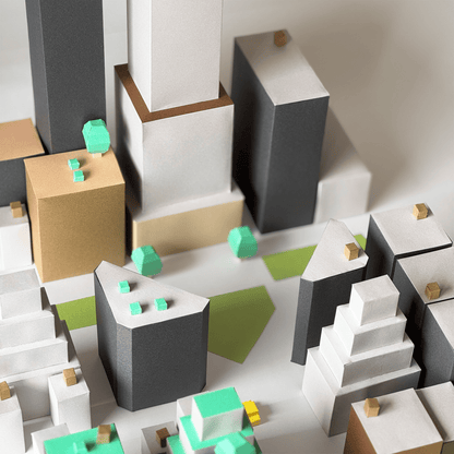 Printable Paper Cityscape • DIY Papercraft Diorama (PDF)