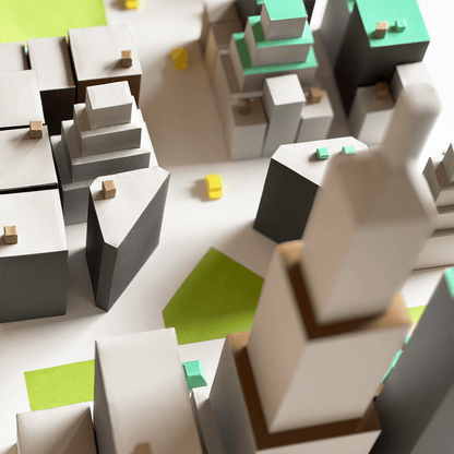 Printable Paper Cityscape • DIY Papercraft Diorama (PDF)