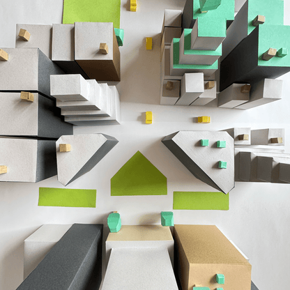 Printable Paper Cityscape • DIY Papercraft Diorama (PDF)