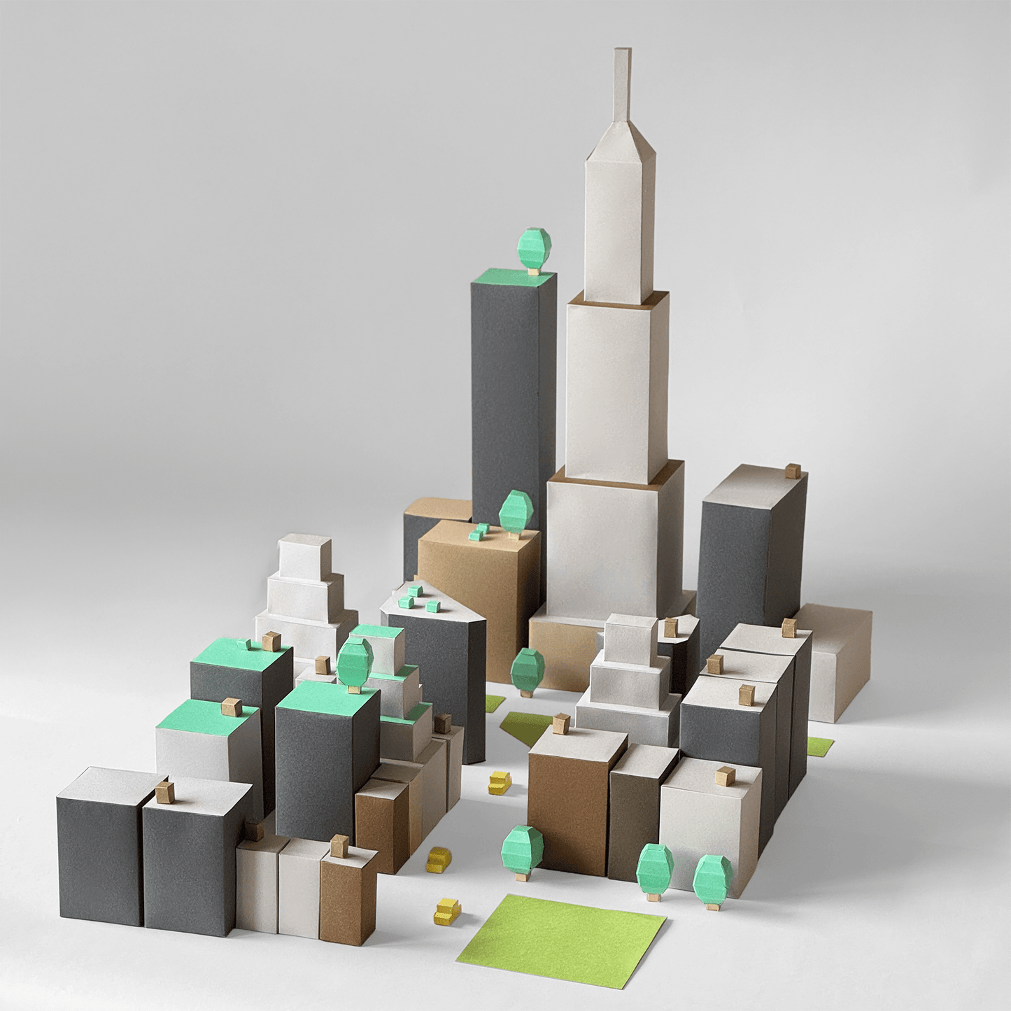 Printable Paper Cityscape • DIY Papercraft Diorama (PDF)