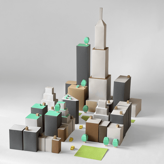 Printable Paper Cityscape • DIY Papercraft Diorama (PDF)