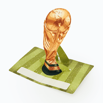 World Cup Trophy Pop-Up Card, 3D Soccer DIY Message, Football Fan Birthday (Digital Download)
