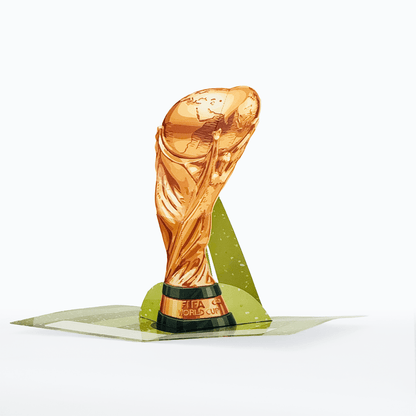World Cup Trophy Pop-Up Card, 3D Soccer DIY Message, Football Fan Birthday (Digital Download)