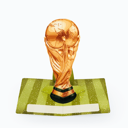 World Cup Trophy Pop-Up Card, 3D Soccer DIY Message, Football Fan Birthday (Digital Download)