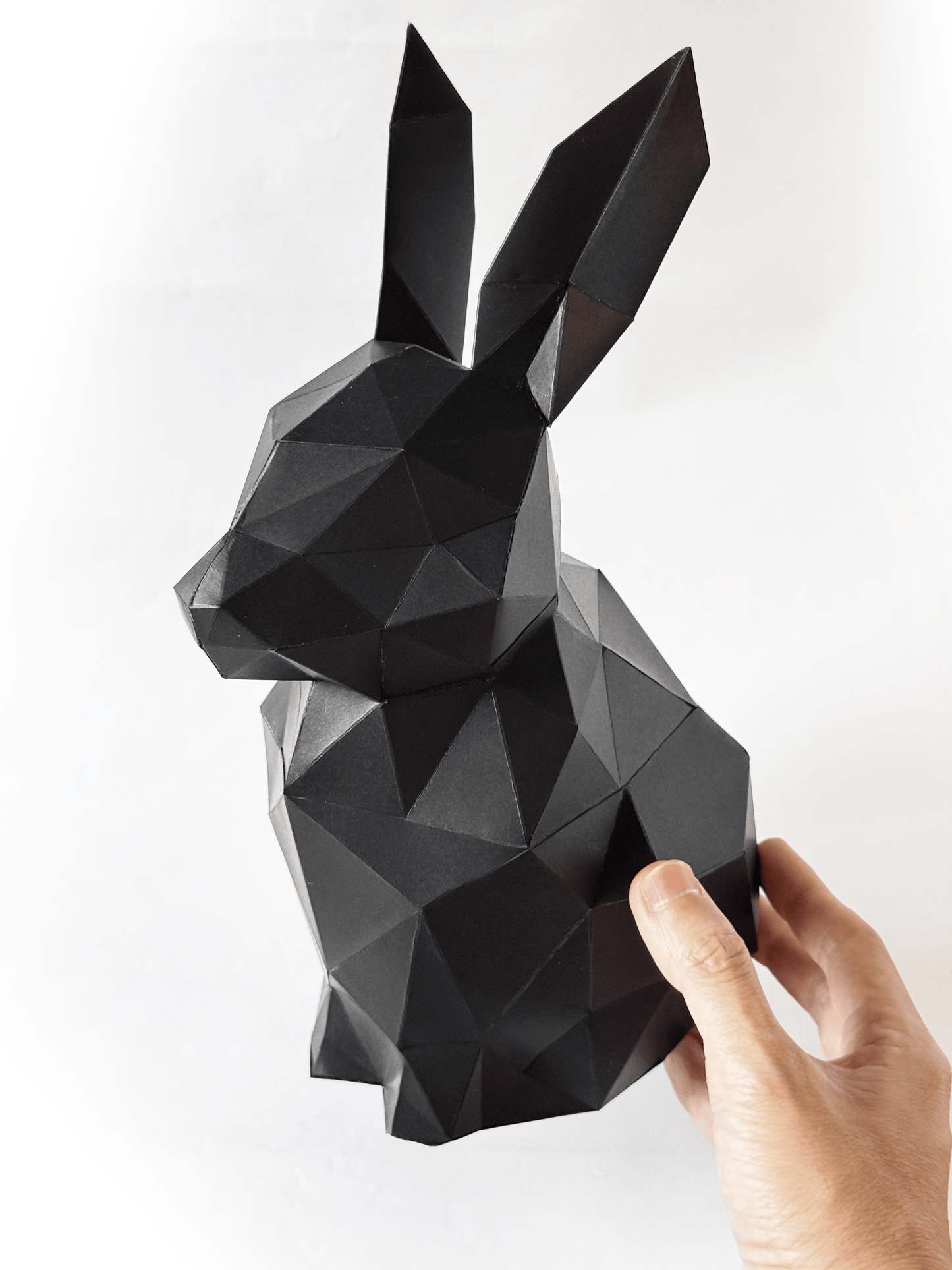 Geometric Bunny Papercraft – DIY 3D Polygonal Sculpture (PDF Pattern)