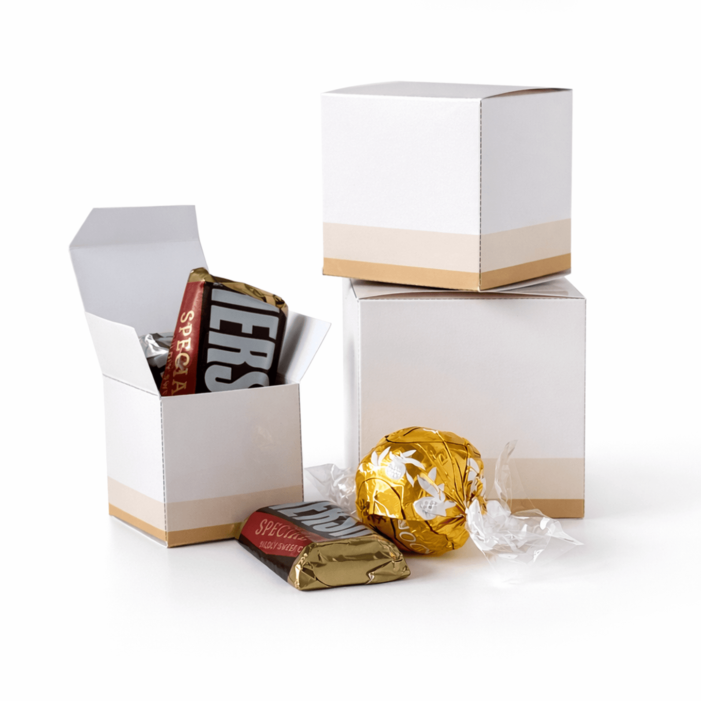 Cube Cake Favor Box Papercraft, Printable PDF Treat Gift Party Template Set | Digital Download
