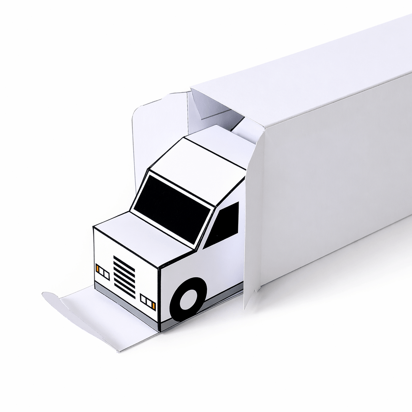 Fuel Tanker Truck Papercraft, Car & Gas Pump Set, Storage Box, Coloring Version, Printable PDF Template, Kids DIY Transport Toy Set for Play