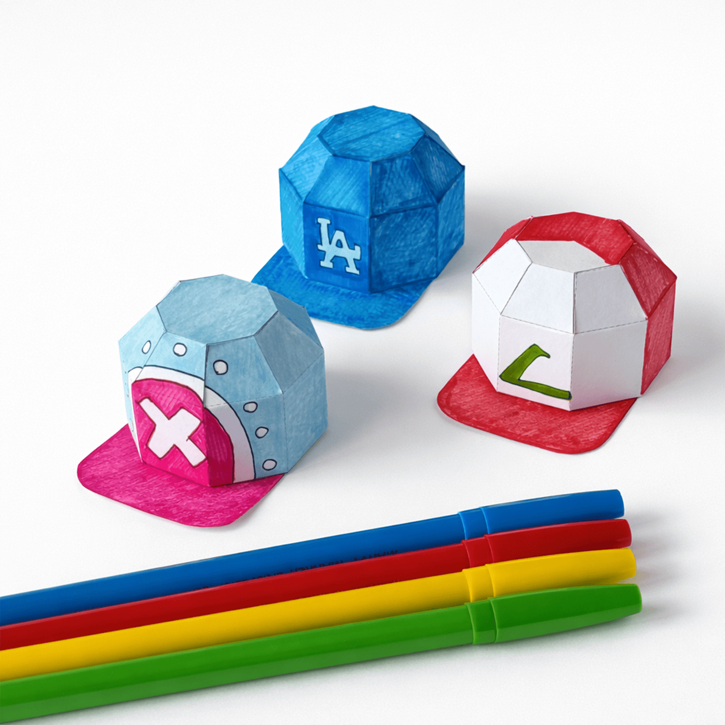 Printable Cap Favor Box Template | 3 Sizes, 4 Colors (Digital Download)