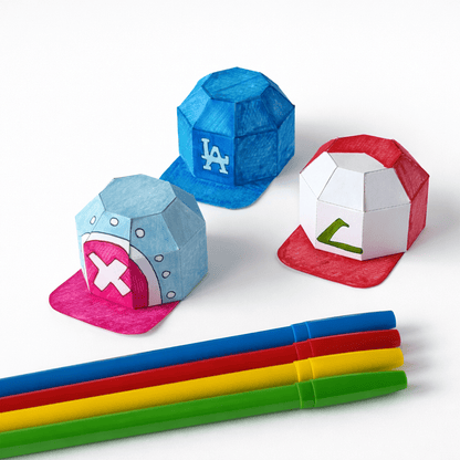 Printable Cap Favor Box Template | 3 Sizes, 4 Colors (Digital Download)