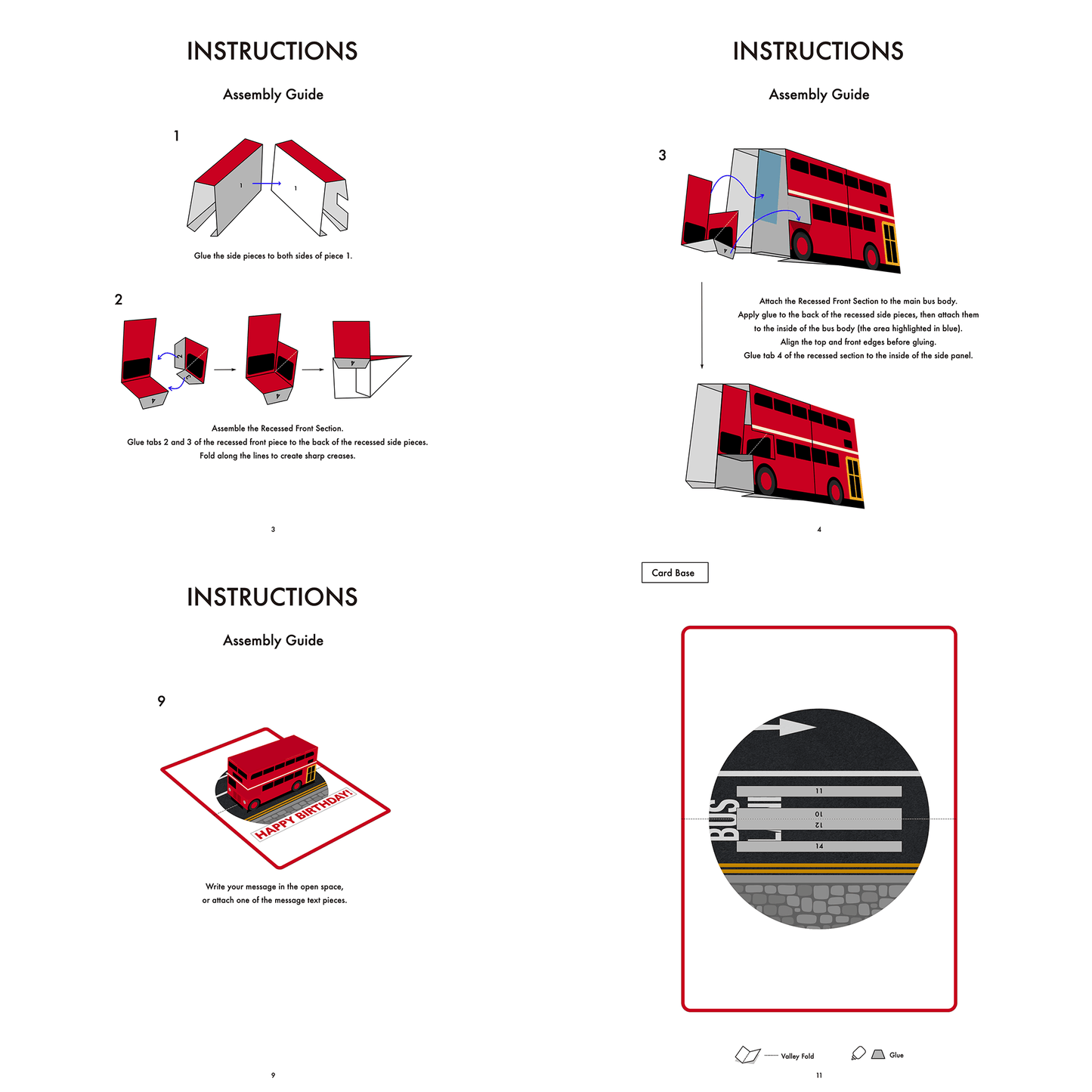 Double Decker Bus Pop-Up Card Template (Digital Download)