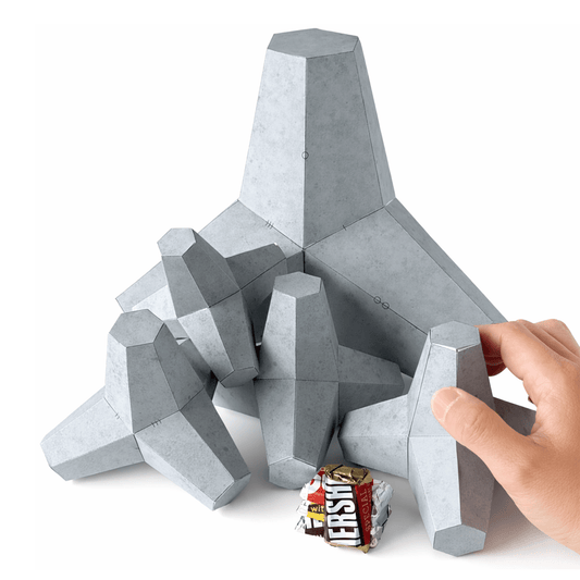 Tetrapod Papercraft Box Set | Stackable Wave Breaker Desktop Decor (Digital Download)