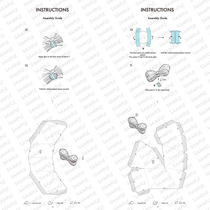 Giant Bow Headpiece Papercraft Huge Party Prop DIY Wearable PDF Template Download Printable Costume