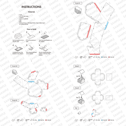 Printable Papercraft Terrain Set: Miniature Diorama, Kids Craft (PDF Pattern