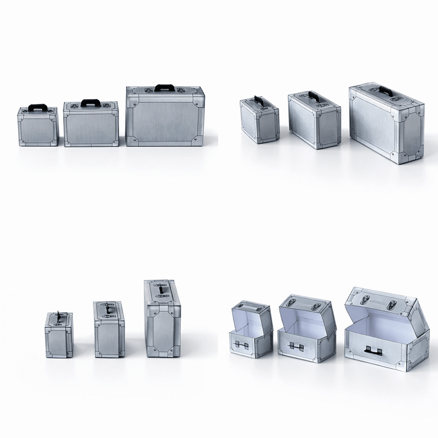 Aluminum Trunk Favor Box Papercraft Template | Secret Case Party Candy Storage (PDF Download)