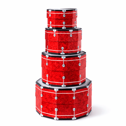 Drum Set Nesting Treat Boxes PDF Download | Printable Papercraft Gift Box Template