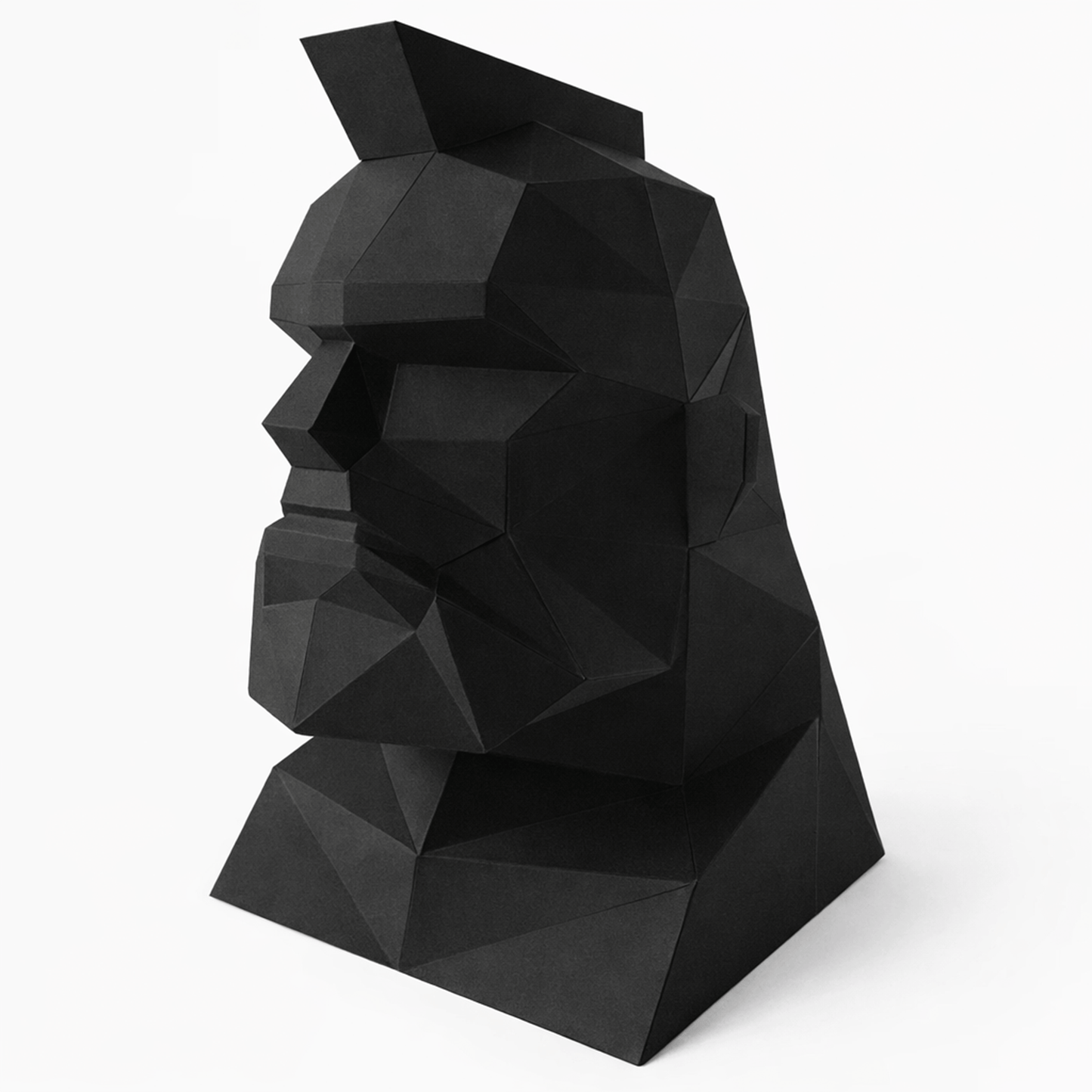 Polygonal Mohawk Mannequin Head Papercraft – DIY 3D Display for Headphones, Glasses | Printable PDF Template