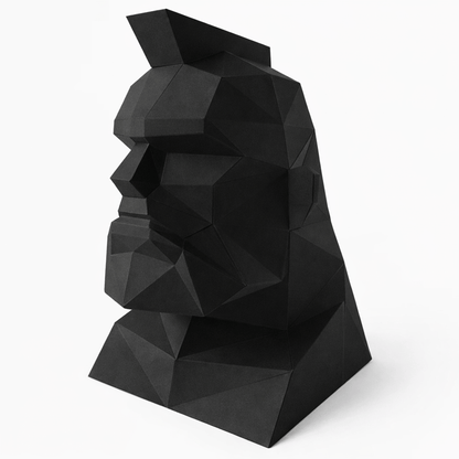 Polygonal Mohawk Mannequin Head Papercraft – DIY 3D Display for Headphones, Glasses | Printable PDF Template