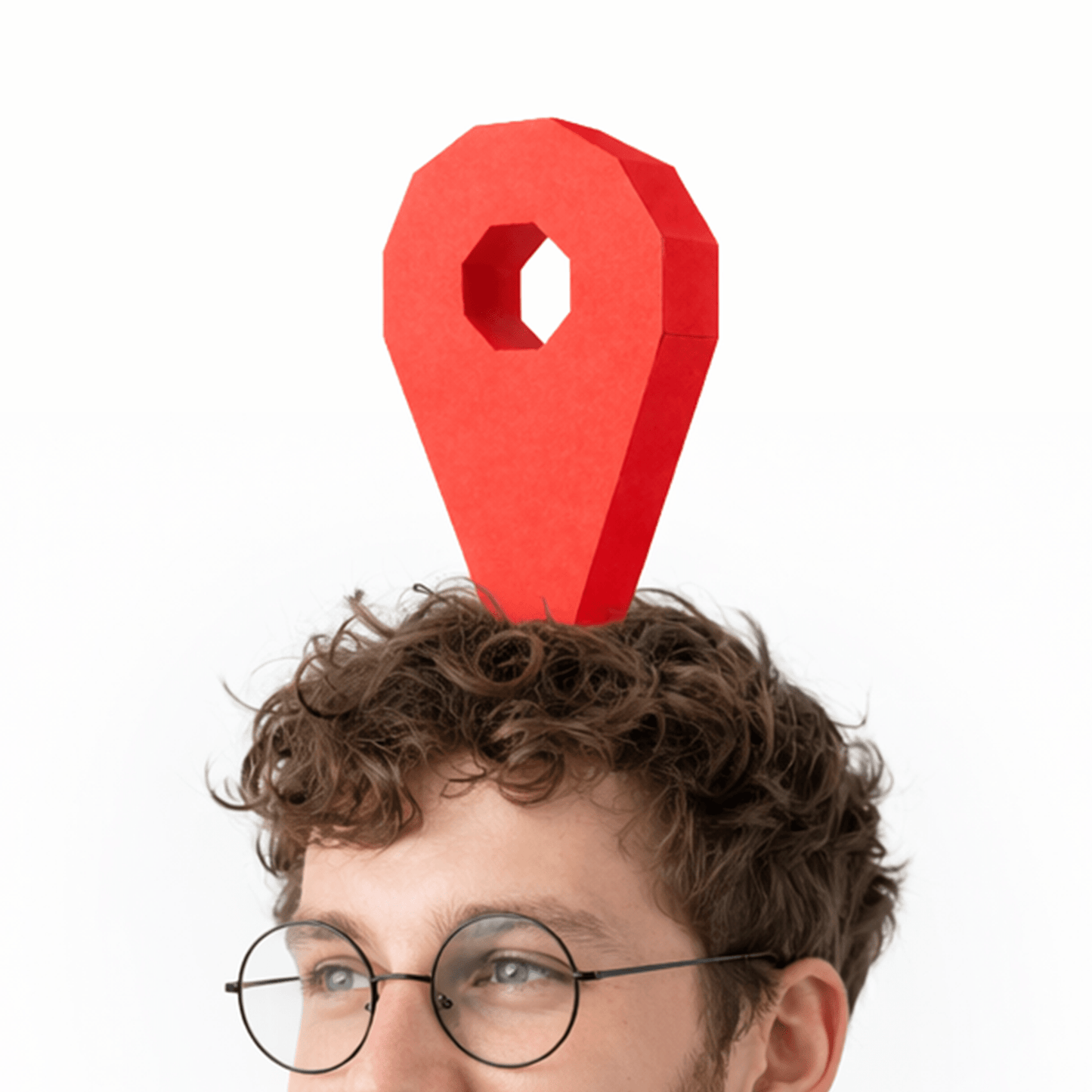 Map Pin Headpiece Template, Birthday Party VIP Photo Prop, Location Marker, Printable Papercraft PDF
