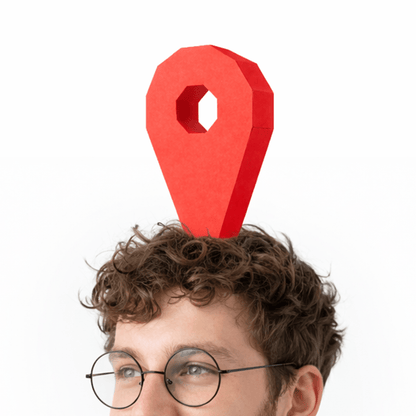 Map Pin Headpiece Template, Birthday Party VIP Photo Prop, Location Marker, Printable Papercraft PDF