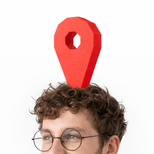 Map Pin Headpiece Template, Birthday Party VIP Photo Prop, Location Marker, Printable Papercraft PDF